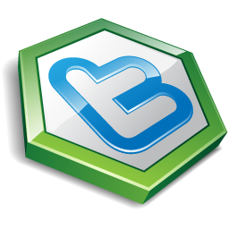 Green Shape Twitter Icon 256x256 png