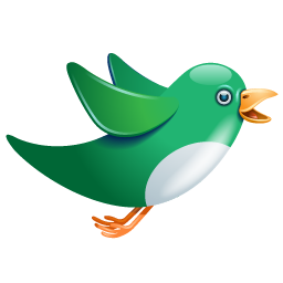 Twitter Green Birdie Icon 256x256 png