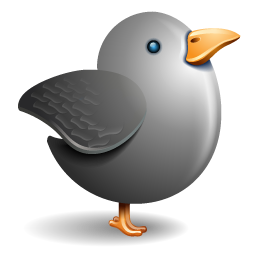 Twitter Grey Bird Icon 256x256 png