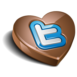 Twitter Heart Chocolate Icon 256x256 png