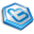 Blue Shape Twitter Icon 32x32 png