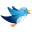 Twitter Blue Birdie Icon 32x32 png