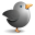 Twitter Grey Bird Icon 32x32 png