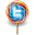 Twitter Lollipop Icon 32x32 png