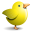 Twitter Yellow Bird Icon 32x32 png