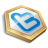 Gold Shape Twitter Icon