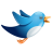 Twitter Blue Birdie Icon 48x48 png