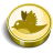 Twitter Gold Cooky Icon 48x48 png
