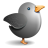 Twitter Grey Bird Icon 48x48 png
