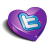 Twitter Purple Heart Icon
