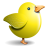 Twitter Yellow Bird Icon 48x48 png