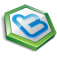 Green Shape Twitter Icon 64x64 png