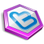 Purple Shape Twitter Icon 64x64 png