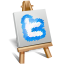 Twitter Art Icon 64x64 png