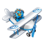 Twitter Flying Boy Blue Icon 64x64 png