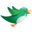 Twitter Green Birdie Icon 64x64 png