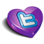 Twitter Purple Heart Icon 64x64 png