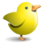 Twitter Yellow Bird Icon 64x64 png