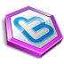 Purple Shape Twitter Icon 72x72 png