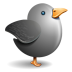 Twitter Grey Bird Icon 72x72 png