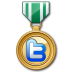 Twitter Medal Green Icon 72x72 png