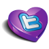 Twitter Purple Heart Icon 72x72 png