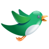 Twitter Green Birdie Icon 96x96 png
