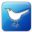 Twitter Bird 2 Square Icon 32x32 png