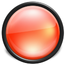 Orange Red Button Icon 128x128 png
