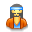 Hombre Hippie Icon 32x32 png