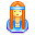 Mujer Hippie Icon 32x32 png