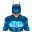 Twitter Batman Icon 32x32 png