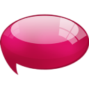 Speech Bubble Pink Icon