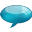 Speech Bubble Blue Icon 32x32 png