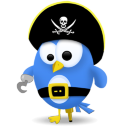 Twitter Pirate Icon 128x128 png