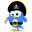 Twitter Pirate Icon 32x32 png