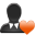 User Save Bookmark Heart Icon 32x32 png