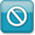 Blue Style 14 No Entry Icon 32x32 png