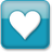 Blue Style 01 Heart Icon 48x48 png