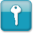 Blue Style 07 Key Icon 48x48 png