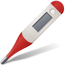 Medical Thermometer Red Icon