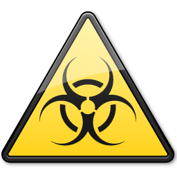 Biological Hazard Symbol Triangle Icon 256x256 png