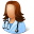 Doctor Female Icon 32x32 png