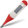 Medical Thermometer Red Icon 32x32 png