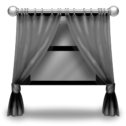 Grey Curtains Icon 256x256 png