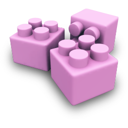 Pink Legos Icon 256x256 png