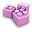 Pink Legos Icon 64x64 png