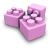 Pink Legos Icon 72x72 png