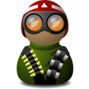Red Helmet Green Icon 128x128 png