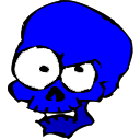 Blue Skull Icon